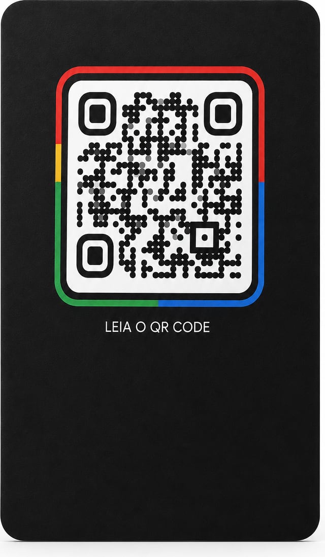 Verso do cartão NFC de avaliação: leia o QR code